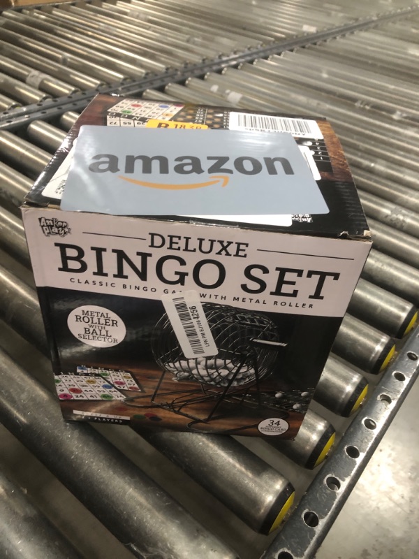 Photo 1 of Deluxe Metal Bingo Case - Bingo Night Play Kit - Includes Metal Bingo Cage, 75 Numbered Balls, 150 Bingo Markers, 17 Double-Sided Bingo Cards & 1 Master Bingo Card
