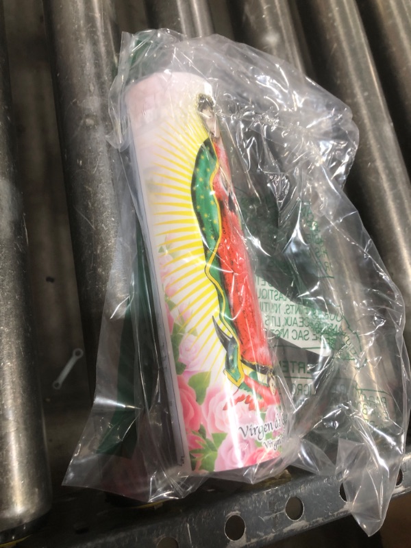 Photo 1 of Virgin of Guadalupe Flameless LED Prayer Candle, Unique Religious Decoration, Gift Idea for Mothers Day, Birthday, or Any Holiday 8.2 Inches