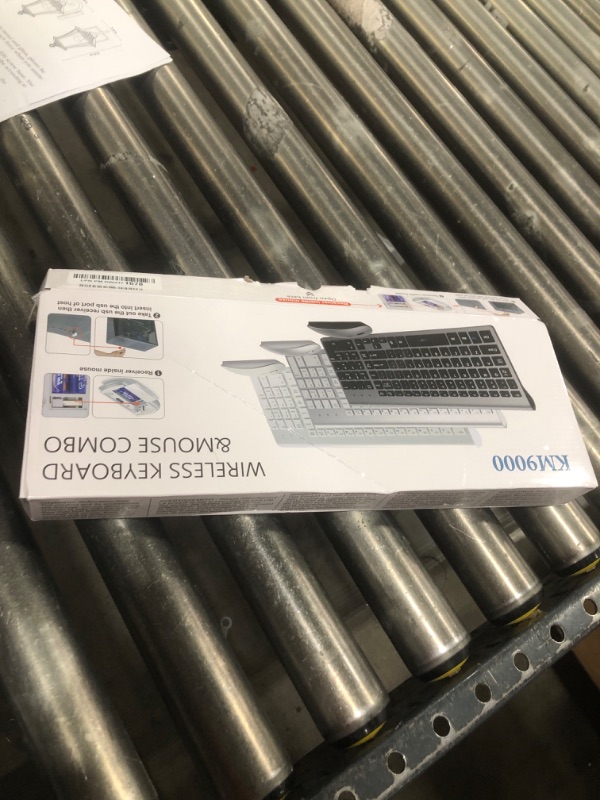 Photo 1 of Wireless Keyboard and Mouse Ultra Slim Combo, TopMate 2.4G Silent Compact USB 2400DPI Mouse and Scissor Switch Keyboard Set with Cover, 2 AA and 2 AAA Batteries, for PC/Laptop/Windows/Mac - White