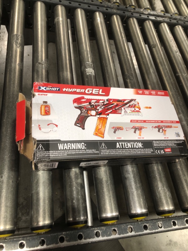 Photo 1 of XShot Hyper Gel Clutch Blaster, Manual Prime Gel Blaster & 5,000 Hyper Gel Pellets, 100 Capacity Hopper & 400 Capacity Mag, Eyewear, Ages 14 & Up by ZURU
