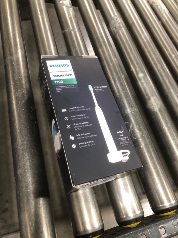 Photo 1 of PHILIPS Sonicare 1100 Power Toothbrush, Rechargeable Electric Toothbrush, White Grey HX3641/02