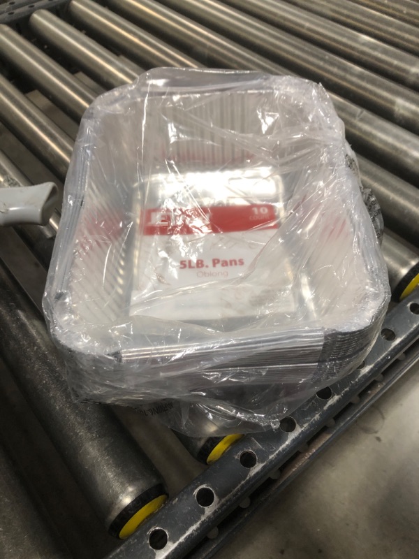 Photo 1 of Aluminum Pans with Lids (50-Pack, 8.5"×6") 2.25 LB Capacity Foil Food Containers with Lids - 50 Pans and 50 Cardboard Covers - Disposable Tin Foil Pans - for Baking, Meal Prep and Freezer, Takeout