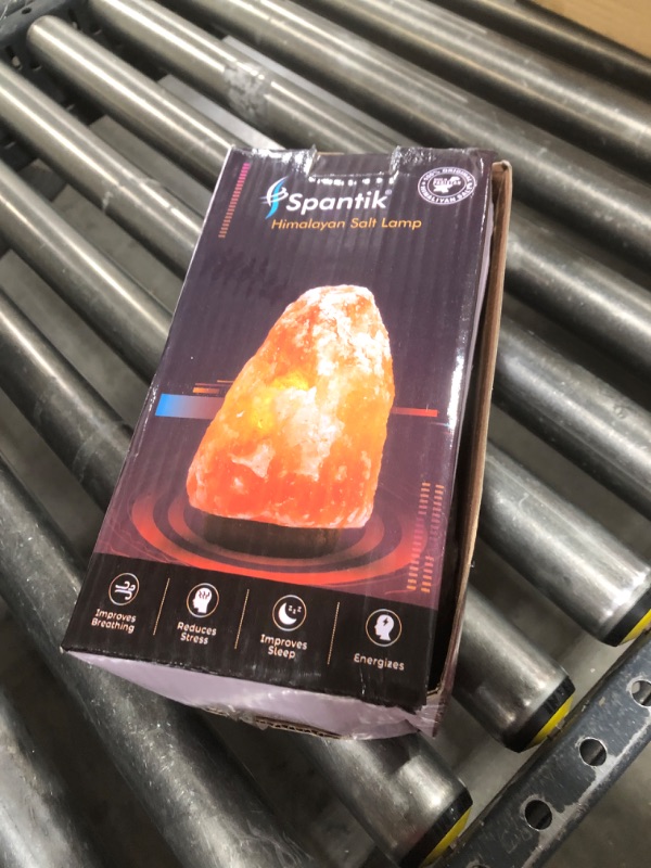 Photo 1 of 7 Inch Himalayan Salt Lamp with Dimmer Cord - Night Light Natural Crystal Rock Classic Wood Base Authentic from Pakistan
