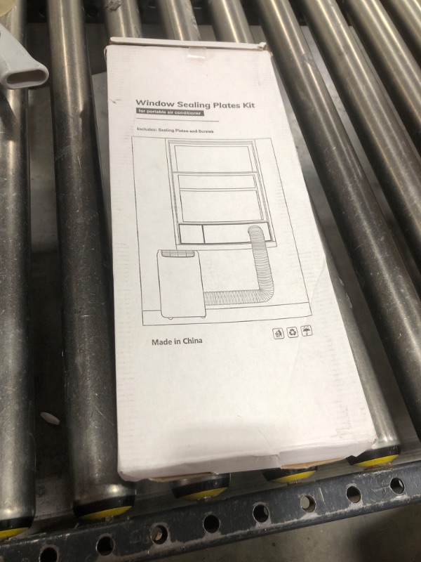 Photo 1 of LBG Products Portable Air Conditioner Window Seal Plates Kit, Vertical AC Window Unit, Adjustable Seal AC Window Vent Kit for Exhaust Hose, Universal for Ducting with 5 inches Diameter