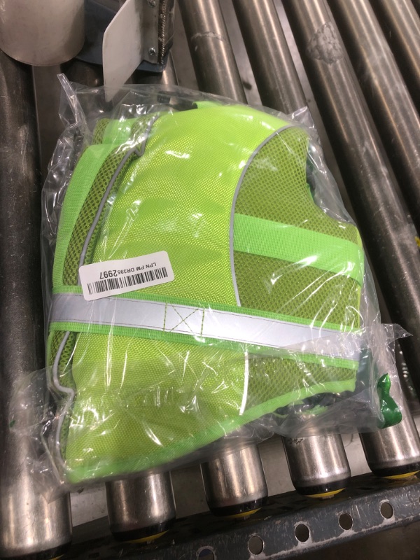 Photo 1 of Queenmore Adjustable Ripstop Dog Life Vest for Swimming & Boating, Lifesaver with Superior Buoyancy & Rescue Handle, Green, M