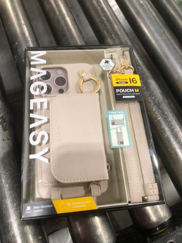 Photo 1 of MAGEASY Designed for iPhone 16 Pro Max Wallet Case 6.9" - Detachable Wallet Case with Crossbody Strap, 16ft Ultimate Drop Protection, [The Only Phone Case with Purse Compatible with MagSafe] | Pouch M