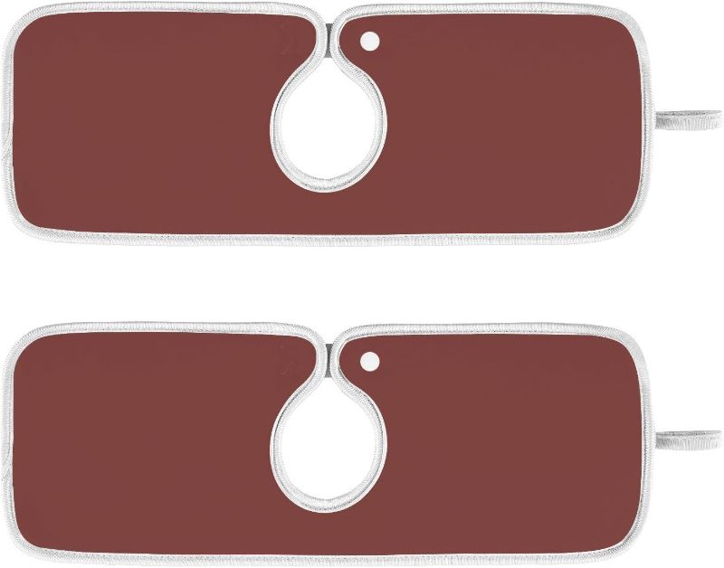 Photo 1 of Brown Solid Color Kitchen Faucet Mat Sink Faucet Dish Drying Mat 2 PCS Sink Protectors pad Splash Guard Drip Catcher Absorbent forBathroom Counter RV 14.9 x 5.5 in
