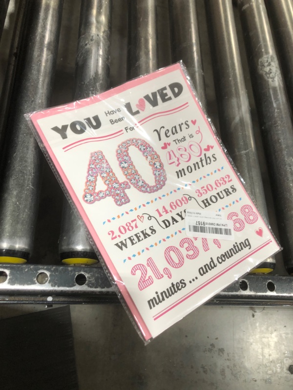 Photo 1 of ATTLVV 40th Birthday Card,Funny 40th Birthday Gifts for Women Her,Happy 40th Birthday Decorations for Wife,40 Year Old Birthday Card Gifts for Sister Friends