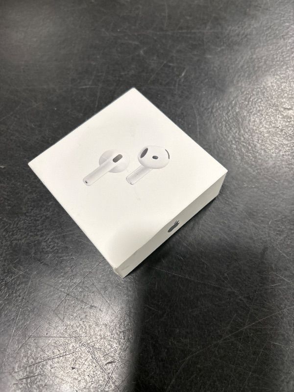 Photo 1 of Apple AirPods 4 Wireless Earbuds, Bluetooth Headphones, with Active Noise Cancellation, Adaptive Audio, Transparency Mode, Personalized Spatial Audio, USB-C Charging Case, Wireless Charging, H2 Chip