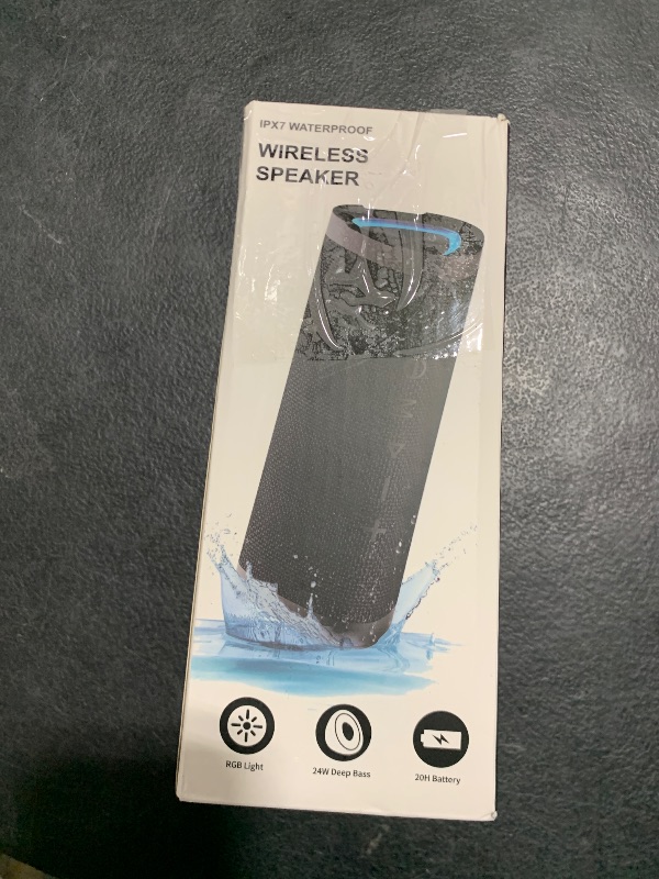 Photo 1 of Vanzon V40 Bluetooth Speakers, Portable Wireless Speaker V5.0 with 24W Loud Stereo Sound, 24H Playtime, TWS & IPX7 Waterproof, Suitable for Travel, Home and Outdoors