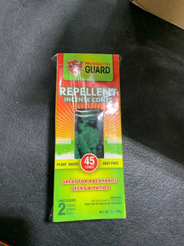 Photo 1 of Mosquito Guard 45pcs Mosquito Repellent Incense Cone with 2 Ceramic Dishes - Mosquito Repellent for Patio – No Deet Plant Based Mosquito Repellent Outdoor