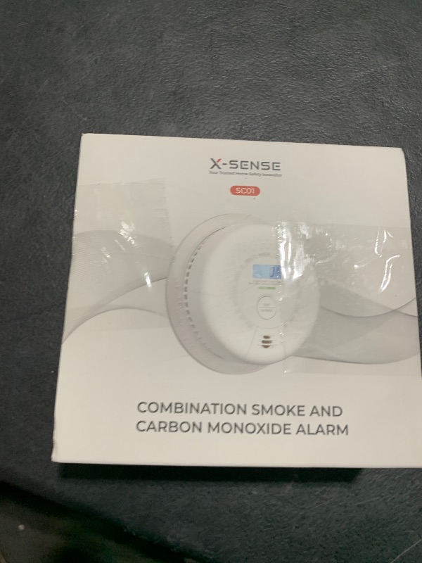 Photo 1 of X-Sense  Detector Carbon Monoxide Detector Combo, 10-Year Battery Smoke Detector with Display, Standalone Model SC01, Single Pack