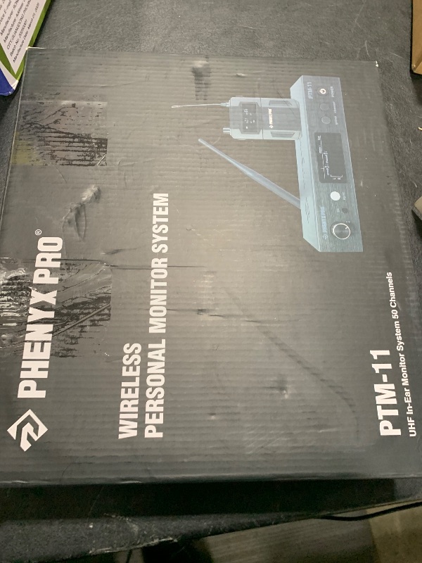 Photo 1 of Phenyx Pro UHF Mono Wireless in-Ear Monitor System, Metal Wireless IEM System, Bodypack Receiver, 50 Adjustable Frequencies, Separate Outputs, 164ft Operation, Suitable for Band and Studio (PTM-11)