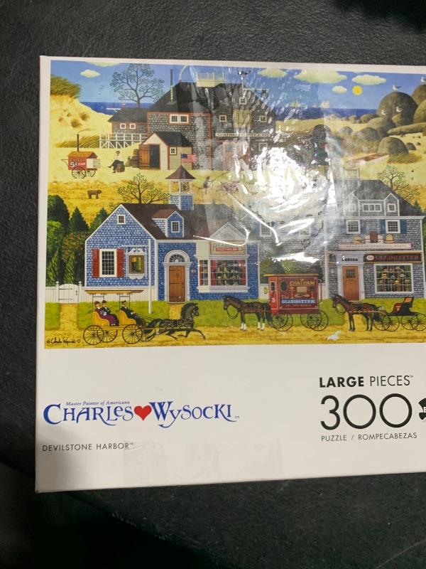 Photo 1 of Buffalo Games - Charles Wysocki - Devilstone Harbor - 300 Piece Jigsaw Puzzle for Adults -Challenging Puzzle Perfect for Game Nights - Finished Size is 21.25 x 15.00