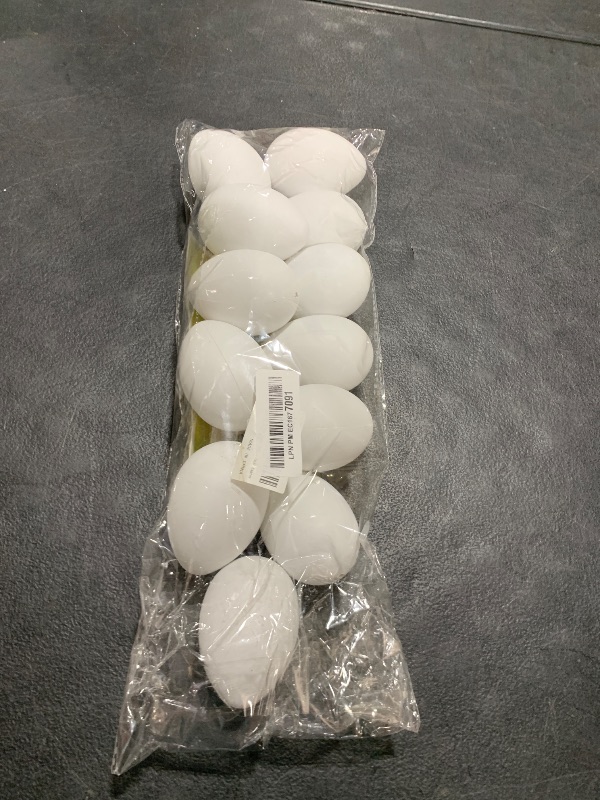 Photo 1 of xutengy 12Pcs Easter Crafts DIY Paintable Eggs with Doodle Kit, White Eggs Dye Kit for Easter Basket Stuffers Decorations Gift (Yellow)