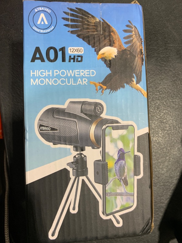 Photo 1 of 12x60 Monocular Telescope with Smartphone Holder & Upgraded Tripod, High Powered SMC & BAK4 Scope, Birthday Gifts for Men Dad Him Husband Teen, Gifts for Fathers Day, Outdoors Survival Hiking Gear