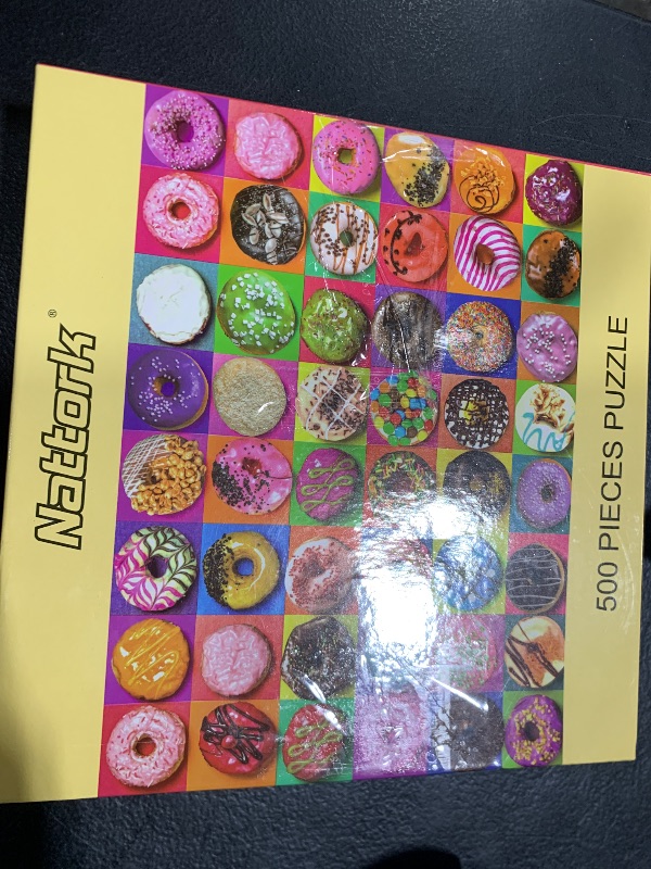 Photo 1 of Nattork Jigsaw Puzzles 500 Pieces for Adults, Families (Donuts) Pieces Fit Together Perfectly