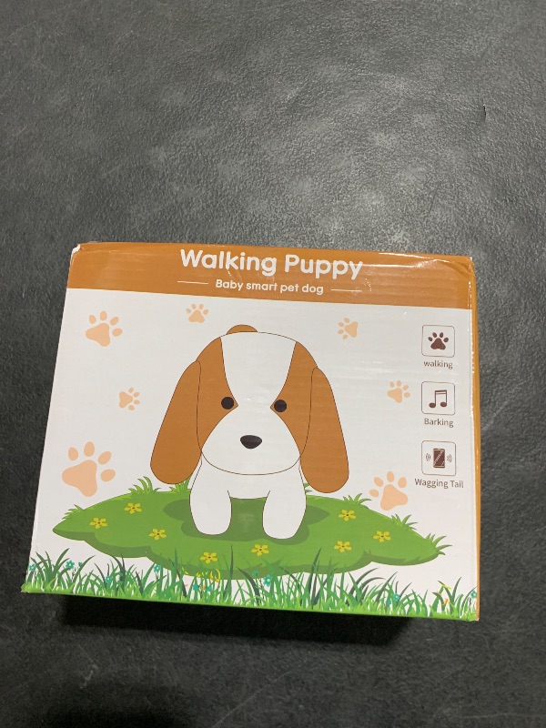 Photo 1 of CIMVOAV Toy Dog for Kids, Walking & Barking Interactive Dog Toy with Feeding, Grooming, and Health Care Set, Plush Puppy Toys for Kids Aged 3+ Years Girls Boys