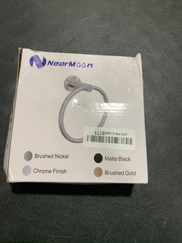 Photo 1 of NearMoon Bath Towel Ring, Bathroom Hardware Accessories-Thicken Stainless Steel Hand Towel Holder for Bathroom, Modern Round Towel Hanger Wall Mounted (Chrome, 2 Pack)