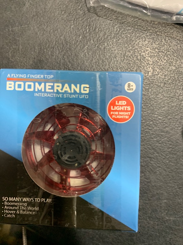 Photo 1 of GoolRC Flying Spinner Mini Drone, Fidget Spinner Flying Boomerang Toys Magical Hand Controlled Gyro Flying Drone with LED Light Gifts for 8 9 10+ Year Old Boys Girls Teens Indoor Outdoor
