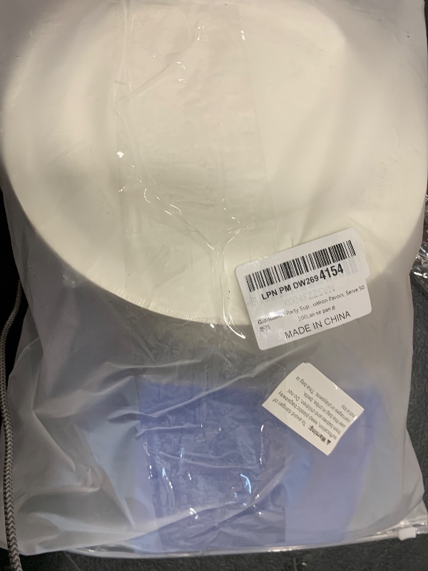 Photo 1 of 2025 Graduation Party Supplies Tableware Set - 200 Pcs Blue Gold Graduation Plates and Napkins Class of 2025 Disposable Dinnerware for College High School Congrats Grad Party Favors, Serve 50
