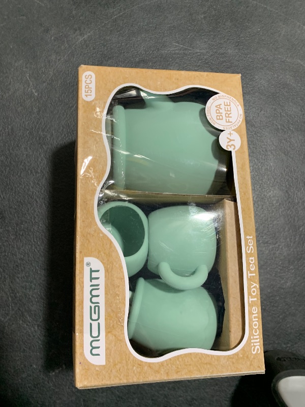 Photo 1 of MCGMITT Silicone Tea Party Set, Toy Tea Set for Toddlers Kids, Includes Teapot, 4 Tea Cup and Coasters, Creamer, Sugar Bowl, 4 Spoon, Dishwasher Safe Pretend Teapot Set for Girls Boys Birthday Gifts