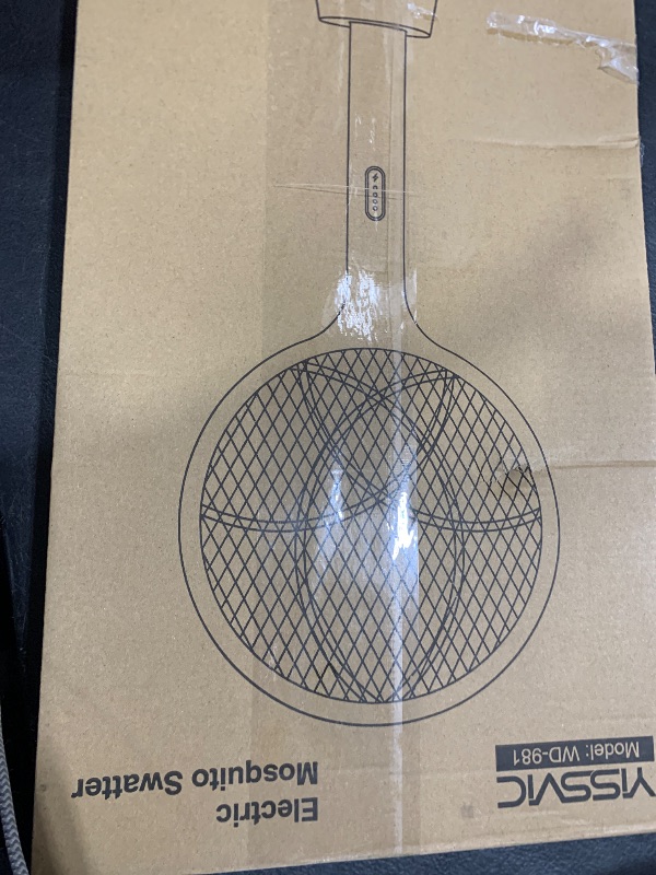 Photo 1 of YISSVIC Electric Fly Swatter 4000V Bug Zapper Racket Dual Modes Mosquito Killer with Purple Mosquito Light Rechargeable for Indoor Home Office Backyard Patio Camping