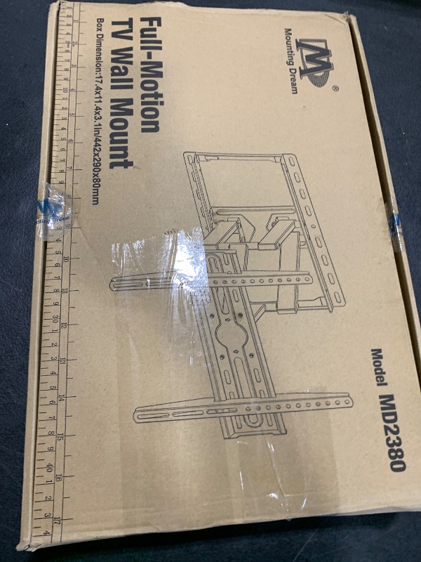 Photo 1 of Mounting Dream TV Wall Mount for 32-65 Inch Television,Mount with Swivel and Tilt, Full Motion Bracket with Articulating Dual Arms, Fits 16inch Studs, Max VESA 400X400 mm, 99lbs, MD2380