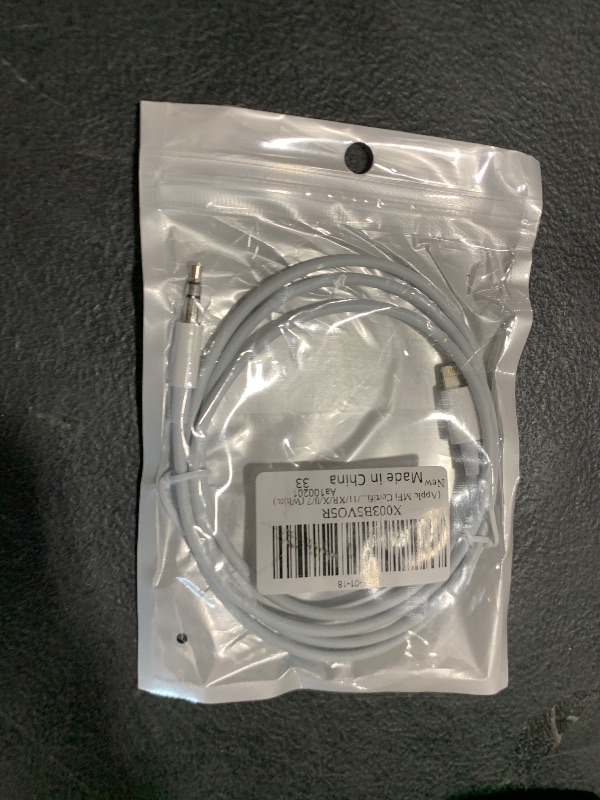 Photo 1 of (Apple MFi Certified) iPhone AUX Cord, Lightning to 1/8 Inch Audio Cable, 3.3ft Headphone Jack Adapter Male Aux Stereo Cable Compatible for iPhone 14/13/12/11/XR/X/8/7 (White)
