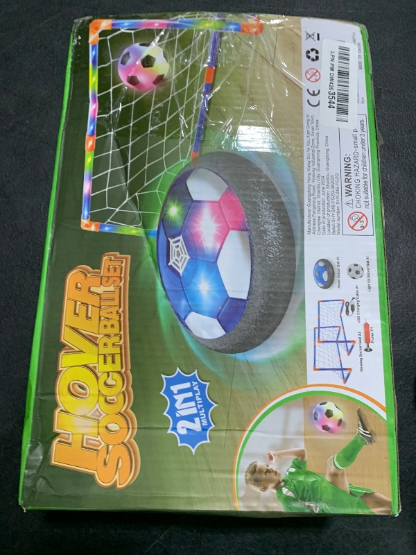Photo 1 of Hover Soccer Ball Set - Light-Up Indoor Soccer Ball & Glowing Goals for Kids Age 3-12, Perfect Xmas & Birthday Gift