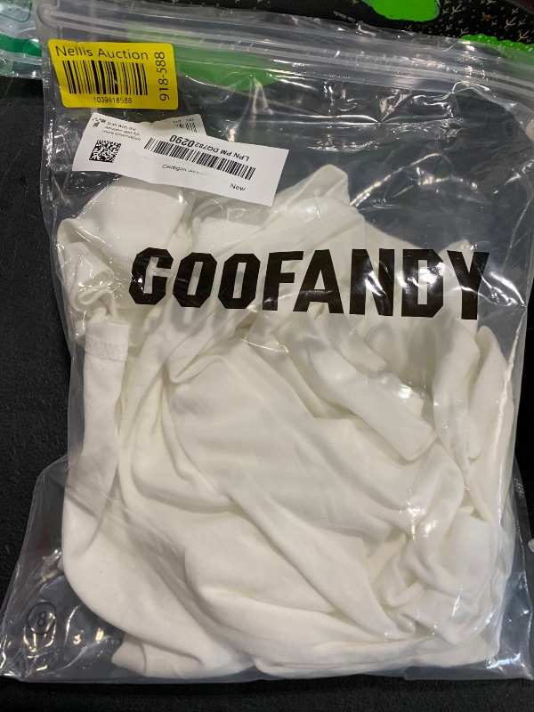 Photo 1 of COOFANDY Men's Ruffle Shawl Collar Cardigan Sleeveless Open Front Vest Lightweight Cotton Long Length Drape Cape. SIZE L