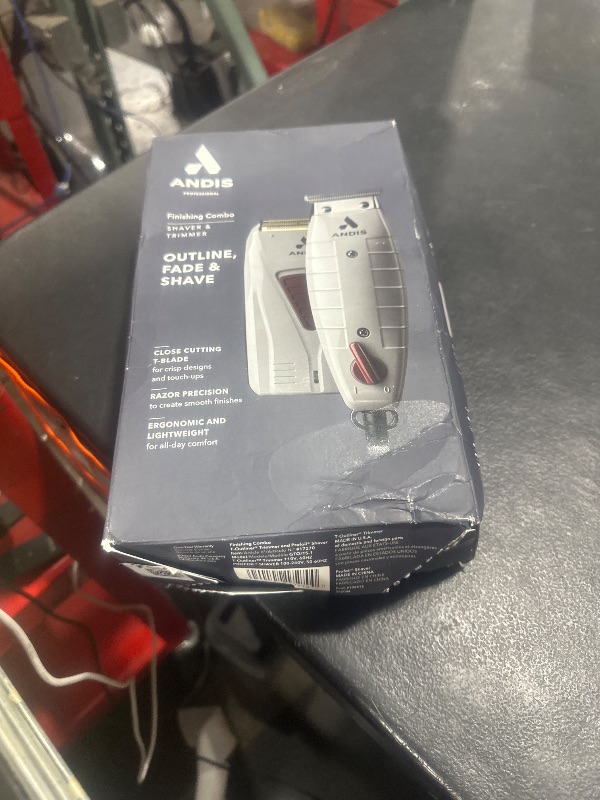 Photo 1 of Andis 17270 Finishing Combo T-Outliner Trimmer & Pro Foil Lithium Titanium Foil Shaver - Professional Finishing Hair Clippers and Trimmer Kit for Men