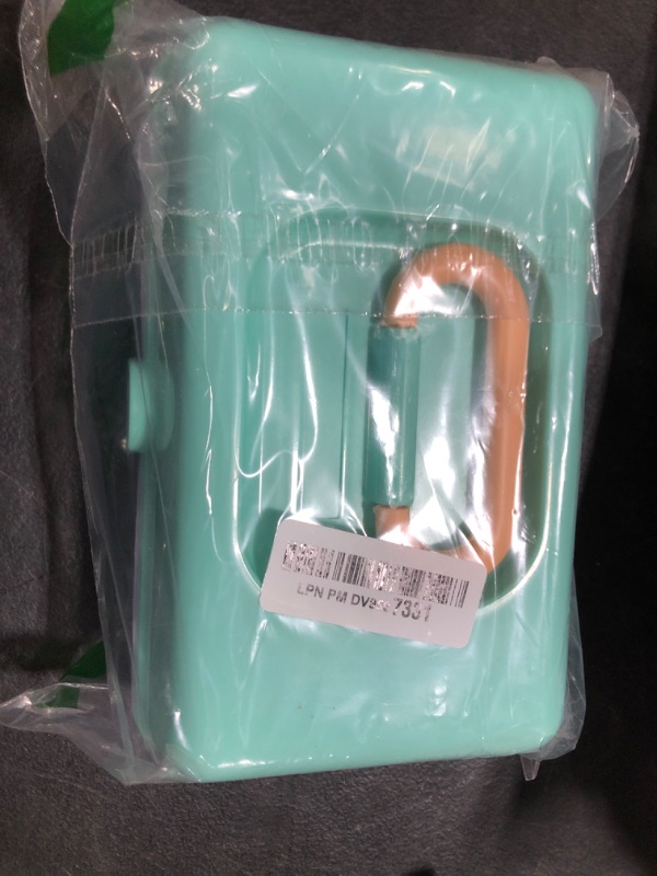 Photo 1 of Caboodles Pretty in Petite Makeup Box, Two-Tone Seafoam on Lavender, Hard Plastic Organizer Box, 2 Swivel Trays, Fashion Mirror, Secure Latch for Safe Travel