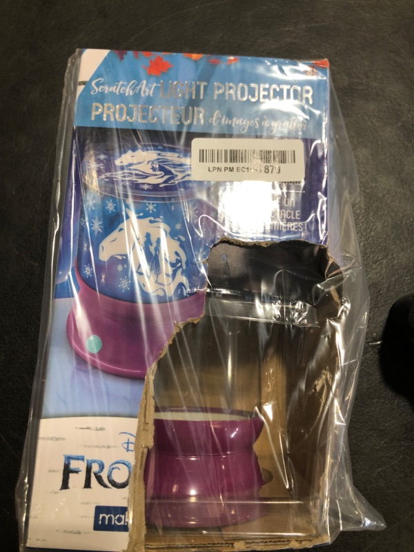 Photo 1 of Make It Real Disney Frozen 2 Starlight Projector for Girls - DIY Ceiling Projector Kit with Stencils & Scratch-Art Film, Illuminates Bedrooms with Frozen 2 Scenes - Creative Gift for Ages 8