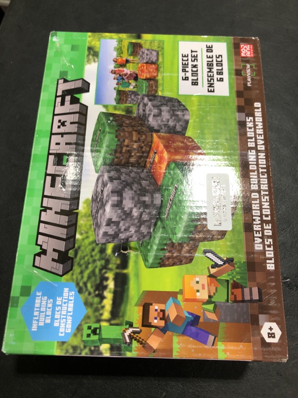 Photo 1 of PLAYVIEW BRANDS Six Officially Licensed Minecraft Kid Sized Giant Inflatable Building Blocks, Bunkrs 22"x22"x22"