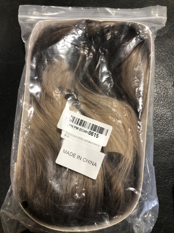 Photo 1 of Tumhorn Long Ombre Brown Wigs with Blonde Highlight Wigs 20 Inch Natural Looking Synthetic Heat Resistant Fiber Wig