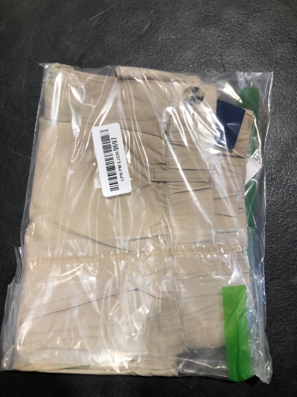 Photo 1 of maamgic Men's Classic-fit 5.5" Cotton Casual Shorts Elastic Waistband with Multi-Pocket Daily Wear Walking Summer Outfit Dark Khaki 33 SIZE