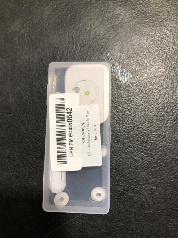 Photo 1 of 4 Pairs Replacement Ear Tips for AirPods Pro 2nd/1st Generation with Portable Storage Box & Cleaner Pen,Noise Reduction Holewith & Built-in dust Guard Screen,Silicone Ear Tips for AirPods Pro (White)