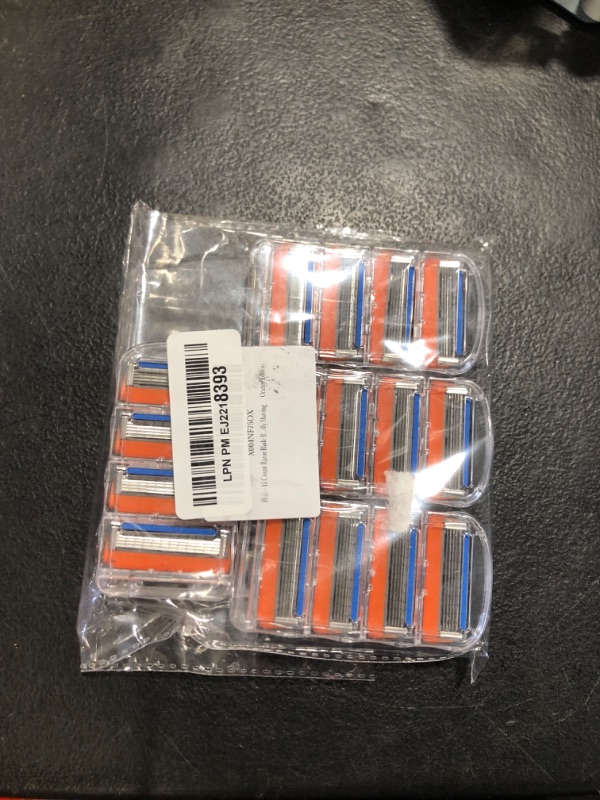 Photo 1 of 16 Count Razor Blade Refills, Compatible with Fusion5 Razor, Long-Lasting Sharpness and Skin-Friendly Shaving - Orange Edition