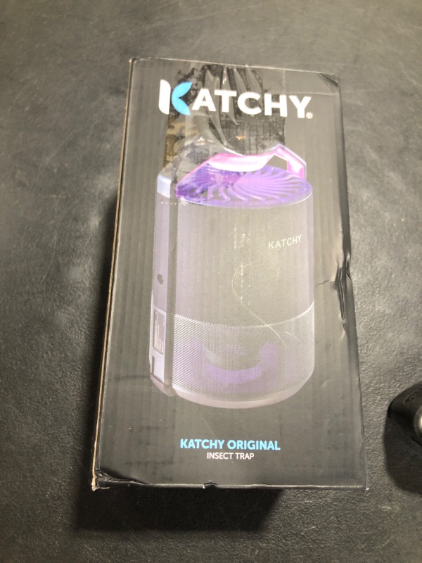 Photo 1 of Katchy Indoor Insect Trap - Catcher & Killer for Mosquitos, Gnats, Moths, Fruit Flies - Non-Zapper Traps for Inside Your Home - Catch Insects Indoors with Suction, Bug Light & Sticky Glue (Black)