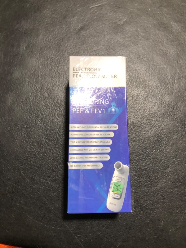 Photo 1 of Peak Flow Meter?Portable Peak Flow Meter Test PEF & FEV1 for Kids Adults Asthma COPD & Other Lung Conditions Monitor, Tracking App Bluetooth Connection with 300 Records Storage Function