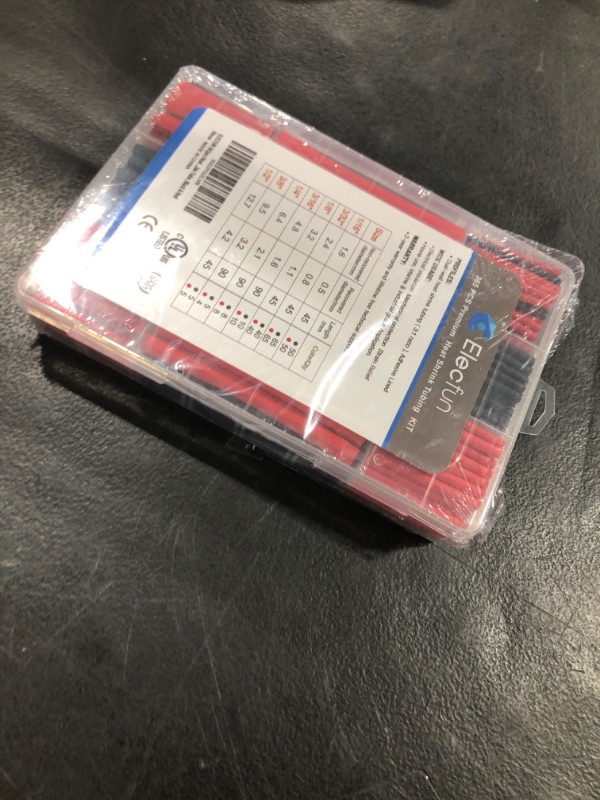 Photo 1 of ELECFUN Waterproof Heat Shrink Tubing Kit 365 pcs, 3:1 Dual Wall Tube - Adhesive Lined Heatshrink for Wires - Marine Grade and Industrial Shrinkable Wiring Wrap Fully Insulation Black/Red, 7 Sizes