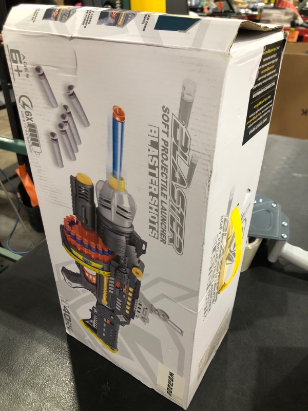 Photo 1 of Toy  Rotary Drum Blaster - High-Power Dual Motor Electric Gun with 50 Feet Range - Safe EVA Soft Bullets for Boys & Youth - Perfect for Outdoor Toys