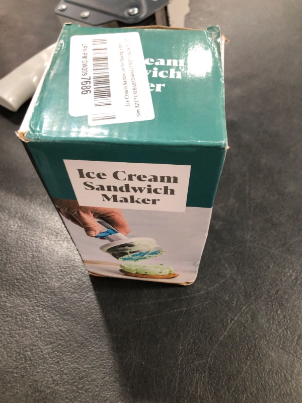Photo 1 of Ice Cream Sandwich Scoop, Easy One-Handed Sandwich Cookie Scoops, Ice Cream Scoop with Trigger Easy Release for Effortless Serving, Cookie Scooper for Baking(white)