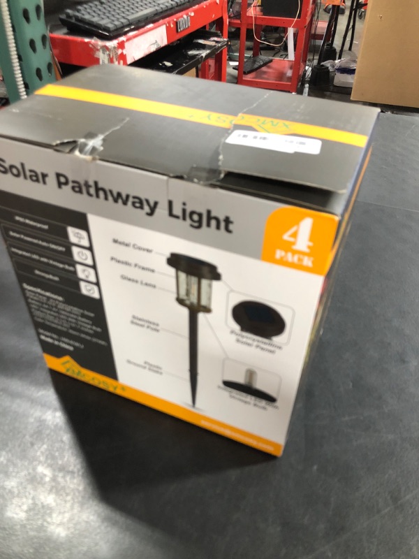 Photo 1 of XMCOSY+ Solar Pathway Lights, Dual-Tone Solar Lights Outdoor Waterproof IP65, 20 LM LED Bright Glass Outside Light for Garden Path Yard Walkway Driveway (?Black & Brown)