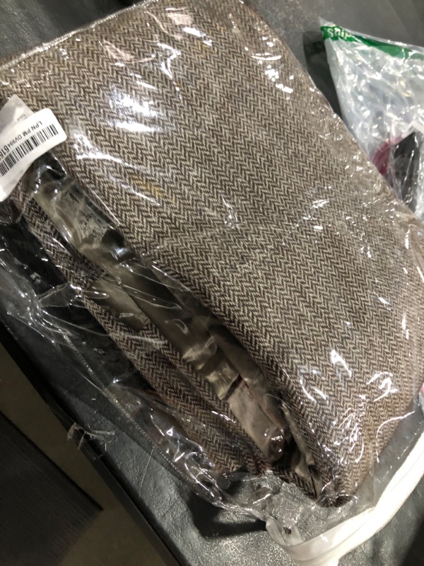 Photo 1 of Spencer & Whitney Bed Throws - Wool Herringbone Throw Blanket, Brown, Queen Size