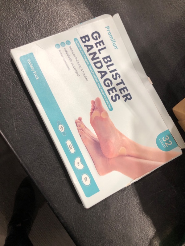 Photo 1 of Hydrocolloid Gel Blister Bandages Pads - (Variety Pack) Promifun 32ct Waterproof Adhesive Blisters Bandages - Blister Pads for Heel, Foot, Toe, Feet - Gel Blister Chshions for Prevention & Recovery