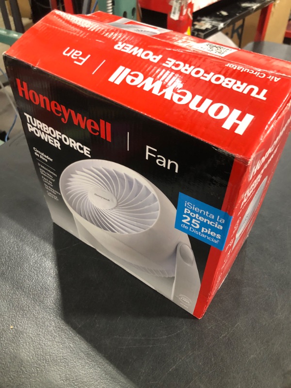 Photo 1 of Honeywell HT-904 TurboForce Tabletop Air Circulator Fan, Small, White – Quiet Personal Fan for Home or Office, 3 Speeds and 90 Degree Pivoting Head