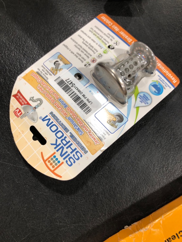 Photo 1 of SinkShroom Revolutionary Bathroom Sink Drain Protector Hair Catcher, Strainer, Snare, Nickel Edition