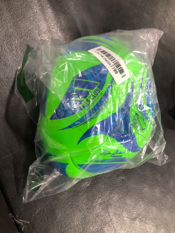 Photo 1 of adidas MLS Club Soccer Ball, Green/Glory Blue/Solar Blue, 5
